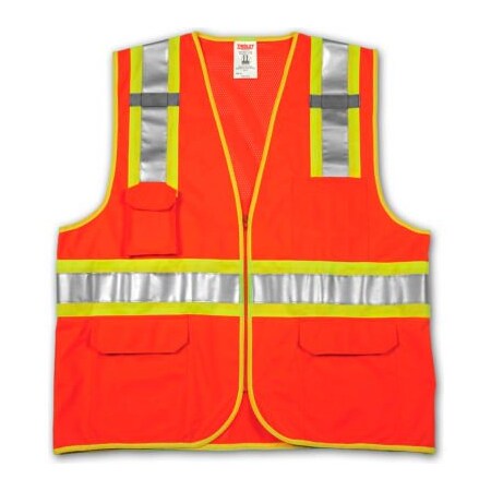 Tingley 100% polyester, Zipper closure Closure, 5 Outside Pockets, Fluorescent Orange, Size 2XL/3XL V73859.2X-3X